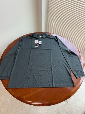 Grand Slam NWT Men's Long Sleeve 2XB Polo - Dark Gray